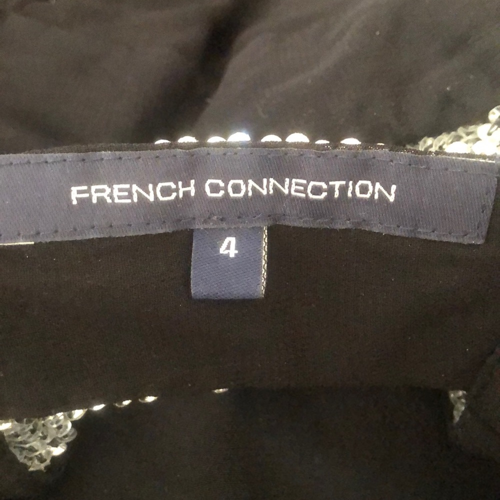 French Connection Size 4 Peplum Sequined Top - image 8